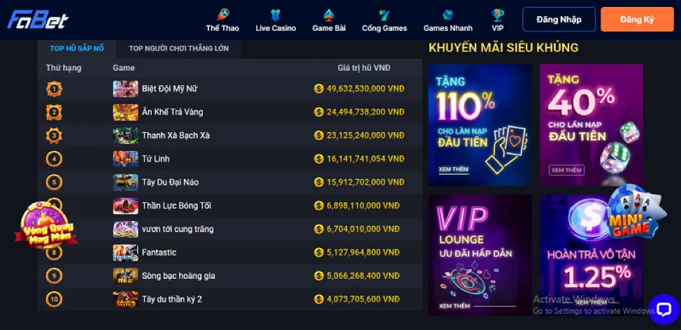Ưu đãi sự kiện đặc biệt game fly88
